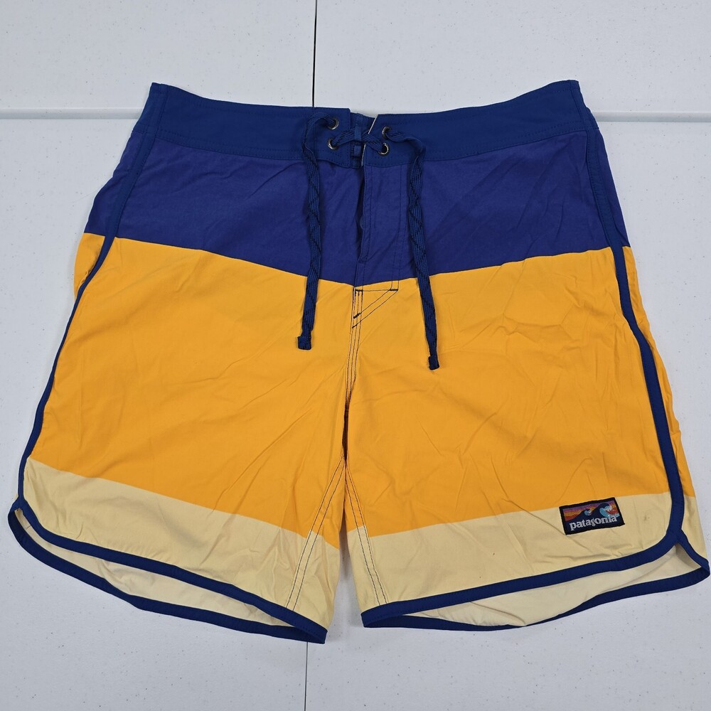 Patagonia Men 32 Scallop Hem Stretch Wavefarer Unlined Board Shorts Swim Trunks